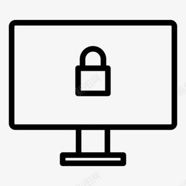计算机锁定受保护计算机受保护系统图标图标