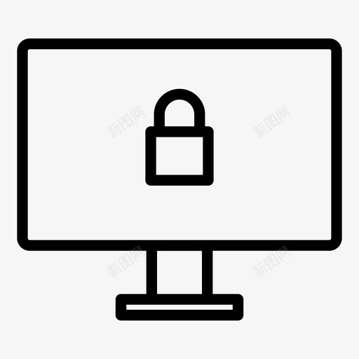 计算机锁定受保护计算机受保护系统图标svg_新图网 https://ixintu.com 受保护系统 受保护计算机 安全mac 密码保护 计算机锁定