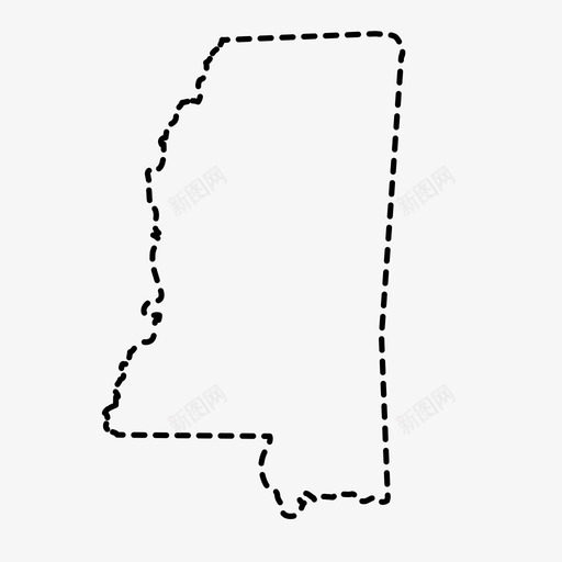 密西西比州地图州图标svg_新图网 https://ixintu.com 地图 密西西比州 州 美利坚合众国 美国