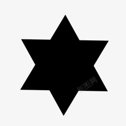 大卫之星大卫之星六角星犹太星图标高清图片
