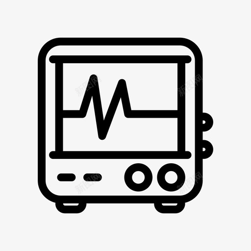 心电图机心电图脉搏图标svg_新图网 https://ixintu.com 医疗护理 心电图 心电图机 脉搏