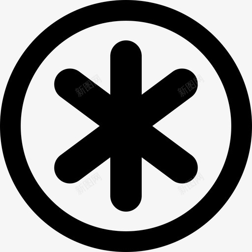 星号星符号在圆形按钮标志网络图标svg_新图网 https://ixintu.com 星号星符号在圆形按钮 标志 网络