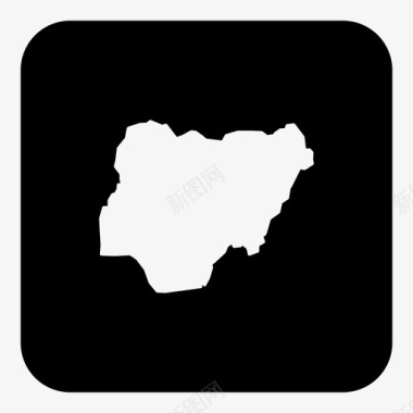 尼日利亚国家位置图标图标