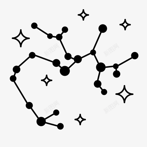 人马座星座地图图标svg_新图网 https://ixintu.com 人马座 地图 太空 星座 星座星座 星星