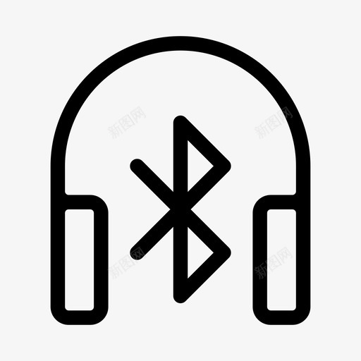 蓝牙耳机听无线图标svg_新图网 https://ixintu.com 听 无线 瘦人影音俱乐部 蓝牙耳机