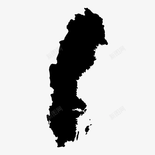 瑞典国家欧洲图标svg_新图网 https://ixintu.com 世界 世界地图 国家 地理 欧洲 瑞典