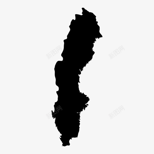 瑞典国家欧洲图标svg_新图网 https://ixintu.com 国家 地图 地理 斯堪的纳维亚 欧洲 瑞典 瑞典地图