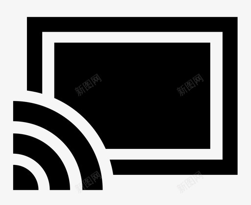 屏幕广播chromecast流图标svg_新图网 https://ixintu.com chromecast 屏幕广播 流