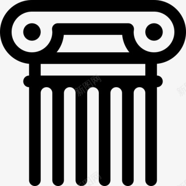 古柱建筑希腊语图标图标
