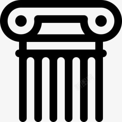 古柱古柱建筑希腊语图标高清图片
