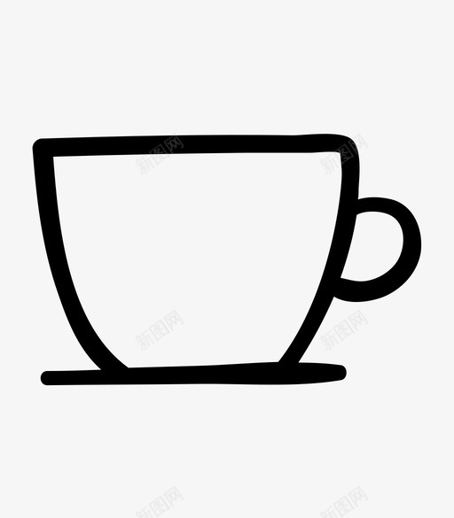 咖啡杯杯子手绘图标svg_新图网 https://ixintu.com 假日 咖啡杯 手绘 杯子 茶