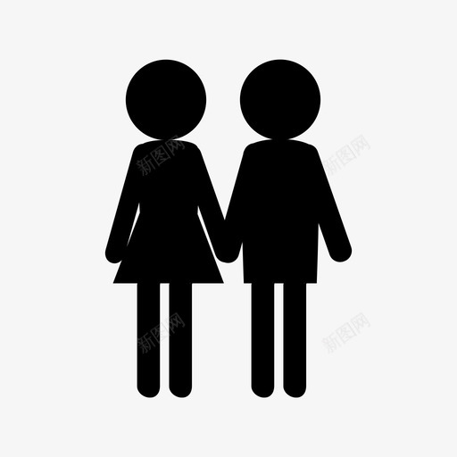 夫妻男人站着图标svg_新图网 https://ixintu.com 人们 在一起 夫妻 女人 男人 站着