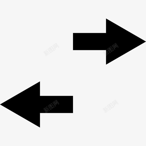两个指向相反方向的箭头符号箭头2图标svg_新图网 https://ixintu.com 两个指向相反方向的箭头符号 箭头2