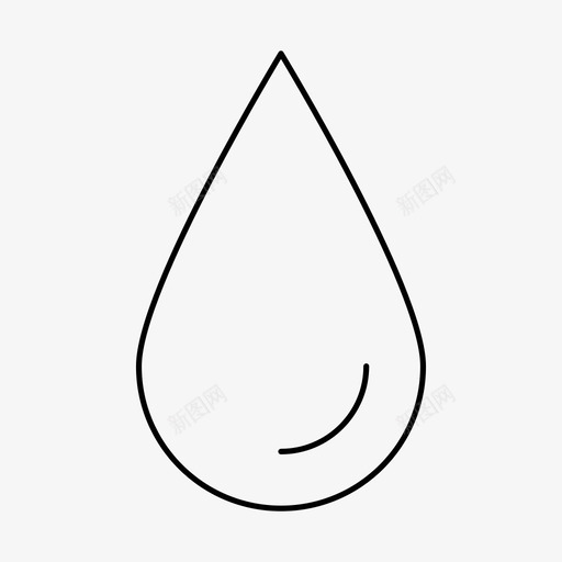 水滴液体雨滴图标svg_新图网 https://ixintu.com 常用图标 水 水滴 液体 雨滴