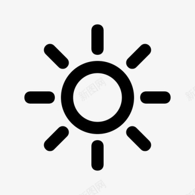 太阳天气预报高温图标图标