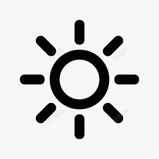 太阳天气预报高温图标svg_新图网 https://ixintu.com 天气 天气集合 天气预报 太阳 晴天 高温