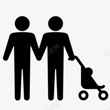 父母和孩子婴儿家庭图标图标