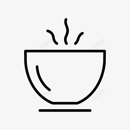 碗杯热的图标svg_新图网 https://ixintu.com 杯 汤 热的 碗 餐具 餐厅