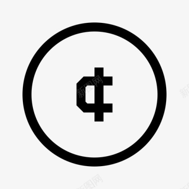 加纳塞迪硬币货币图标图标