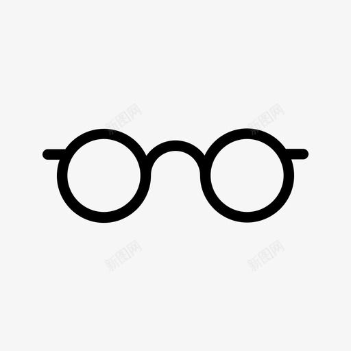 眼镜圆形邓布利多图标svg_新图网 https://ixintu.com 圆形 嬉皮士 眼镜 约翰列侬 通用电线图标包 邓布利多