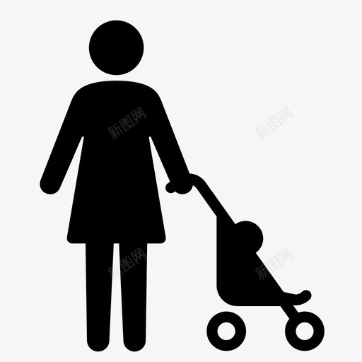 父母与子女婴儿母亲图标svg_新图网 https://ixintu.com 妇女 婴儿 婴儿车 母亲 父母与子女