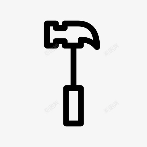 锤子修理工钉子图标svg_新图网 https://ixintu.com 修理工 工具 钉子 锤子