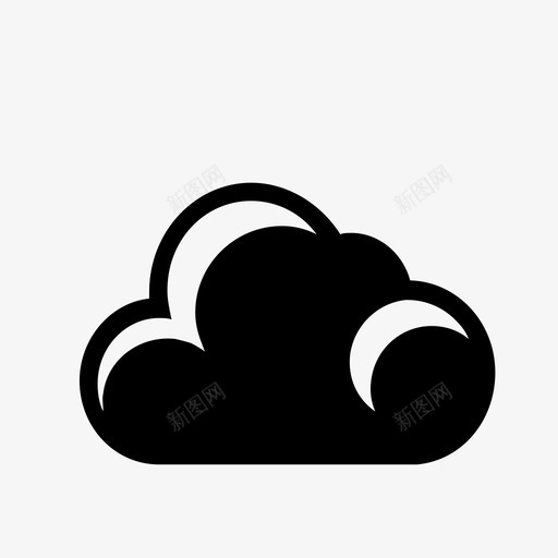 选定云数据完整图标svg_新图网 https://ixintu.com aws简单图标 存储 完整 数据 选定云