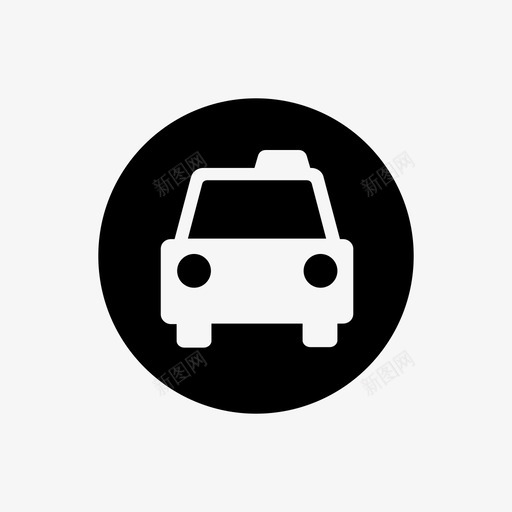 出租车汽车会议图标svg_新图网 https://ixintu.com 会议 出租车 出租车优步车 汽车 点