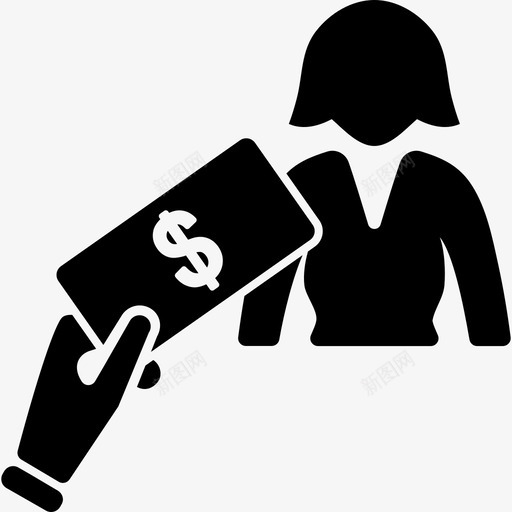为一个女人人找工作支付工作报酬图标svg_新图网 https://ixintu.com 为一个女人 人 找工作支付工作报酬