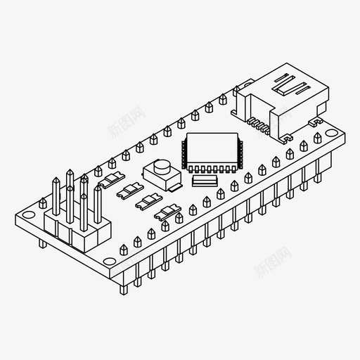 arduino电路电子图标svg_新图网 https://ixintu.com arduino 工程 技术 电子 电路