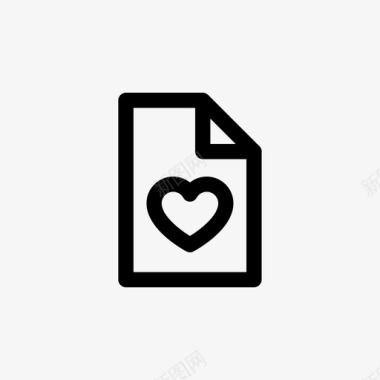 收藏夹文件文档心脏图标图标