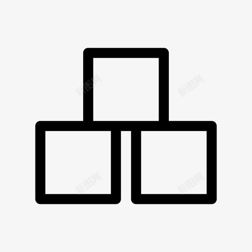 方块积木立方体图标svg_新图网 https://ixintu.com 几何 包装 方块 积木 立方体