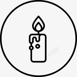 圆蜡烛蜡烛黑暗万圣节图标高清图片