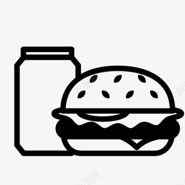 午餐汉堡晚餐图标图标