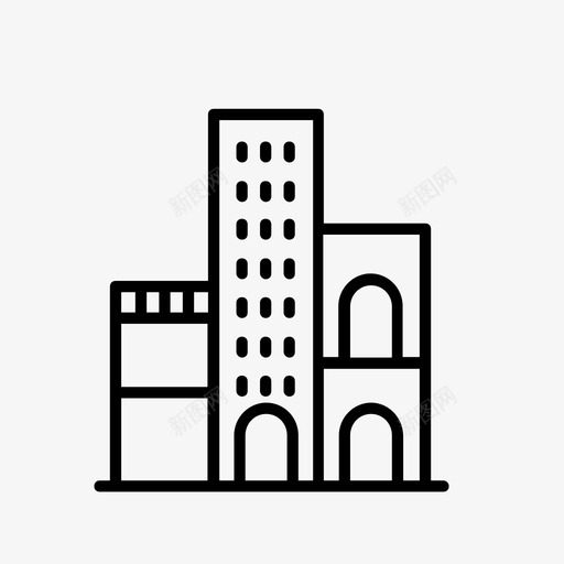 城市建筑物办公室图标svg_新图网 https://ixintu.com 办公室 城市 城市生活 城镇 建筑物