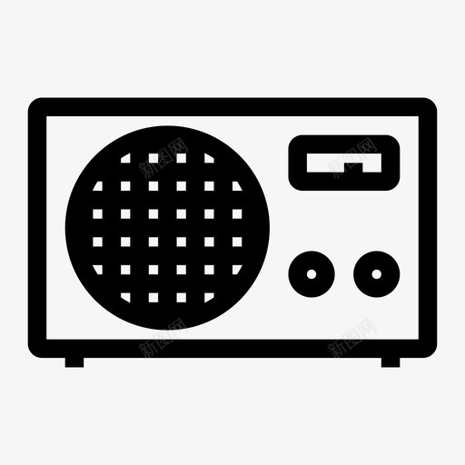 收音机媒体旧收音机图标svg_新图网 https://ixintu.com 媒体 收音机 旧收音机 电台 老式收音机