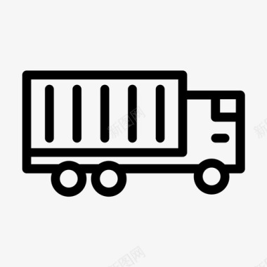 集装箱卡车交货运输图标图标
