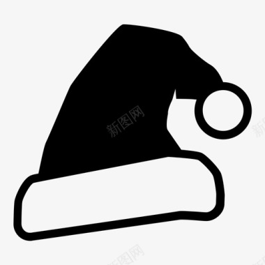 圣诞帽寒冷圣诞老人图标图标
