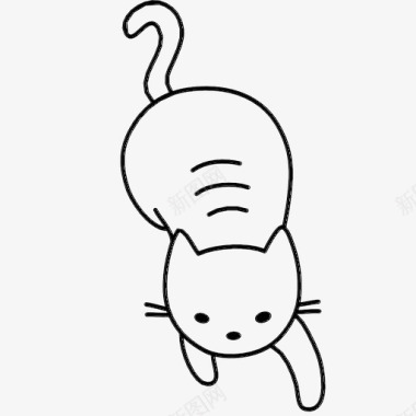 猫蹲动物猫图标图标