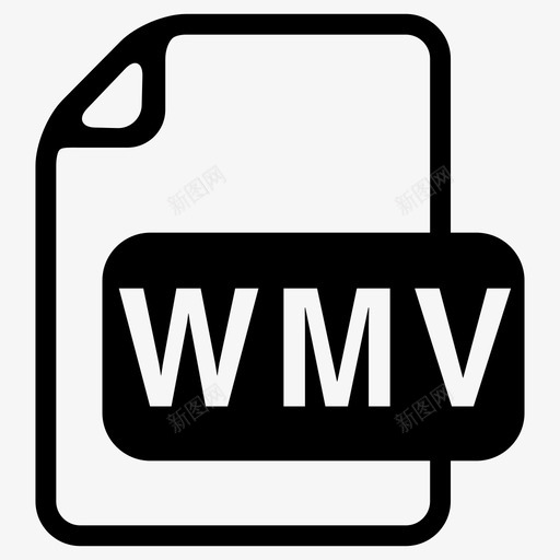 wmv文件扩展名文件格式图标svg_新图网 https://ixintu.com windowsmedia视频 wmv 文件扩展名 文件格式 文件类型