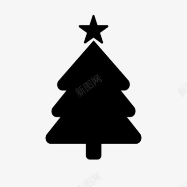 圣诞树礼物星星图标图标