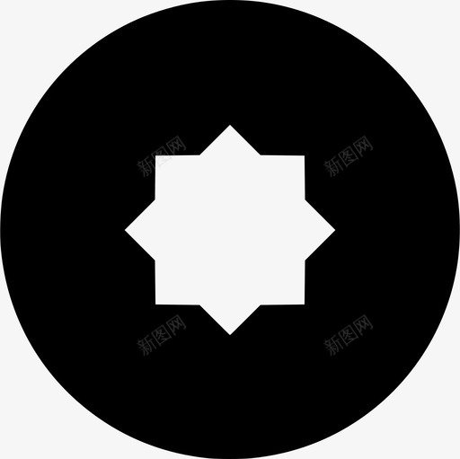 圆形星形图形形状图标svg_新图网 https://ixintu.com 图形 圆形星形 圆形粗体 形状