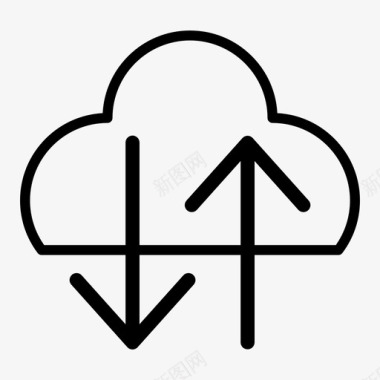 云存储云计算在线存储图标图标