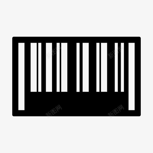 条形码商品产品图标svg_新图网 https://ixintu.com 产品 商品 扫描 扫描仪 条形码 超市