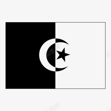 阿尔及利亚阿尔及利亚国旗国家图标图标