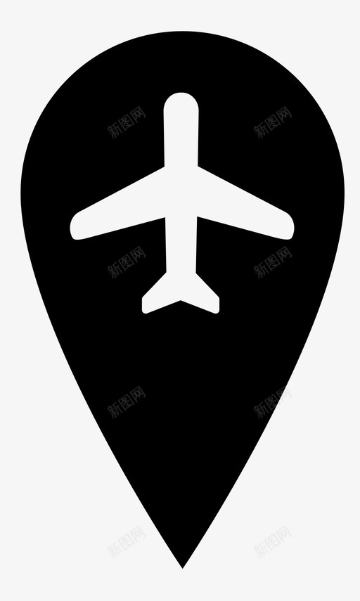 机场位置飞机地图图标svg_新图网 https://ixintu.com 地图 机场位置 概念位置 飞机