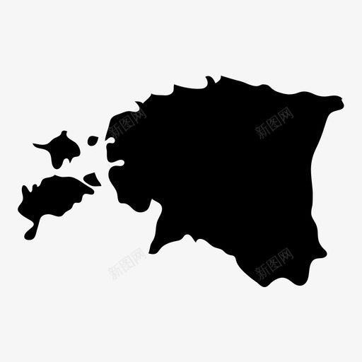 爱沙尼亚国家东欧图标svg_新图网 https://ixintu.com 东欧 国家 地图 地理 波罗的海国家 爱沙尼亚 爱沙尼亚地图