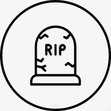 墓碑死亡葬礼图标图标