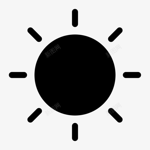 太阳烈日光线图标svg_新图网 https://ixintu.com 光线 天气 天空 太阳 烈日 阳光