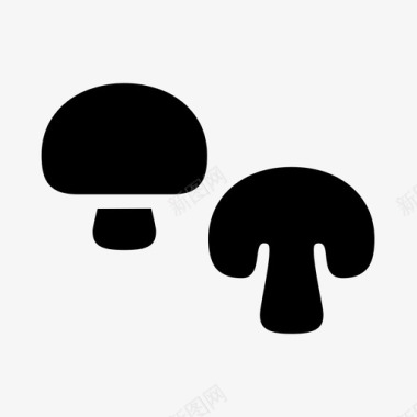 蘑菇真菌菌丝体图标图标